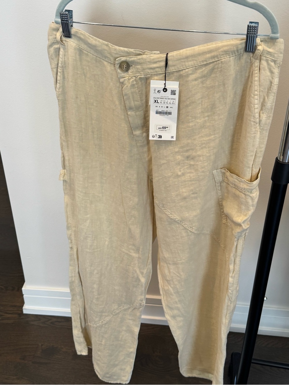ZARA Neutral Beige Cropped Utility Bomber Jacket + Pant Set - Picture 4 of 7